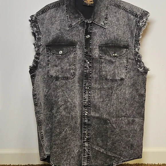 Milwuakee Leather | Men's Sleeveless Button-Down | L - Picture 1 of 3